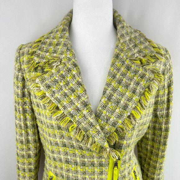Forever 21 Classic Chic Tweed Jacket Yellow - Medium - Picture 2 of 9